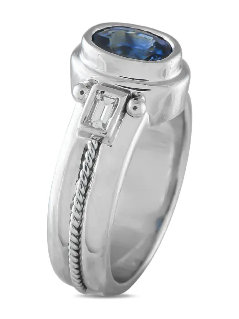 LB Exclusive 18K white gold sapphire and diamond ring Silver MF03050825