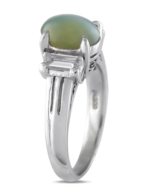 LB Exclusive platinum Cats Eye diamond ring Silver MF0406235