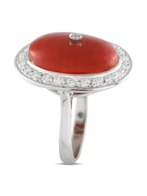 LB Exclusive 18K white gold diamond ring Silver MF11061225