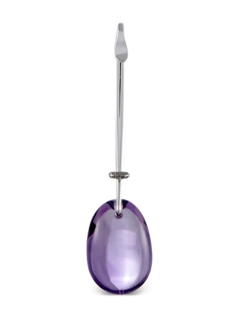 Georg Jensen Vivianna amethyst and diamond pendant charm Silver 3536404