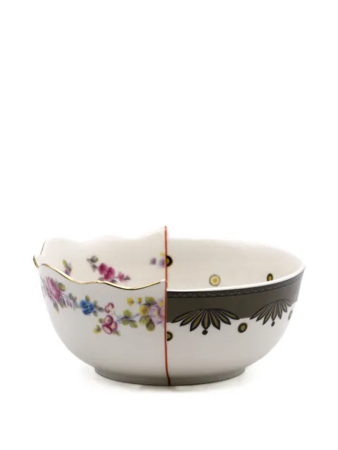 Seletti floral-geometric patterned bowls (set of two) White 09151X2X2SET2PIECES