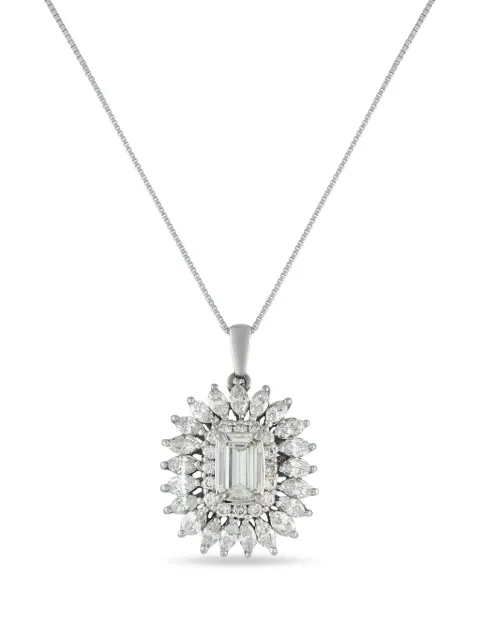 LB Exclusive platinum diamond necklace Silver MF17061025