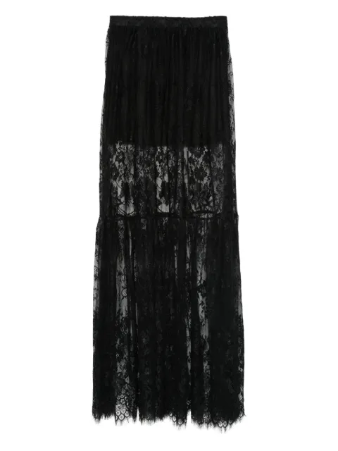 HAMZA Snowflake lace maxi skirt Black SNOWFLAKESKIRT