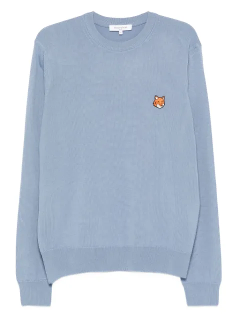Maison Kitsuné Fox Head wool sweater Blue PM00801KT1181