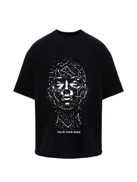 HAMZA face-print T-shirt Black CALMPRINTEDTSHIRT