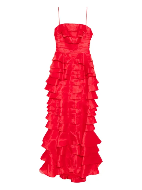 Saiid Kobeisy layered organza dress Red RTWSS2506