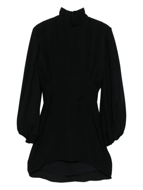 Vestiaire d'un Oiseau Libre Eve high-neck balloon-sleeve mini dress Black EVESHORTDRESS