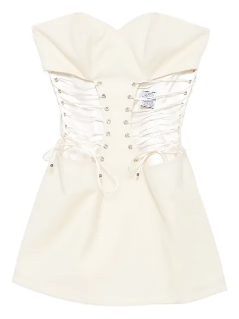 Vestiaire d'un Oiseau Libre lace-up corset mini dress White LACEUPMINIDRESS