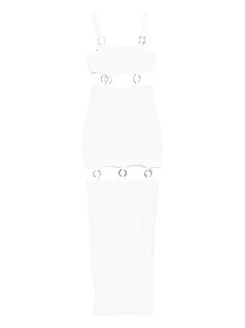 Vestiaire d'un Oiseau Libre ring-detail dress White RINGSDRESS