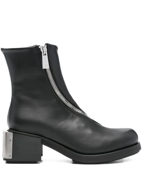 GmbH zip-detail block-heel boots Black FGBHMERAB09005