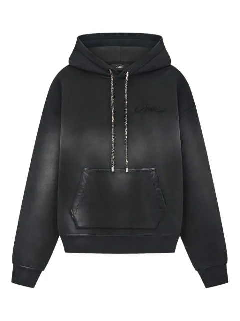 AMIRI embroidered-logo hoodie Black AMJYHD1117