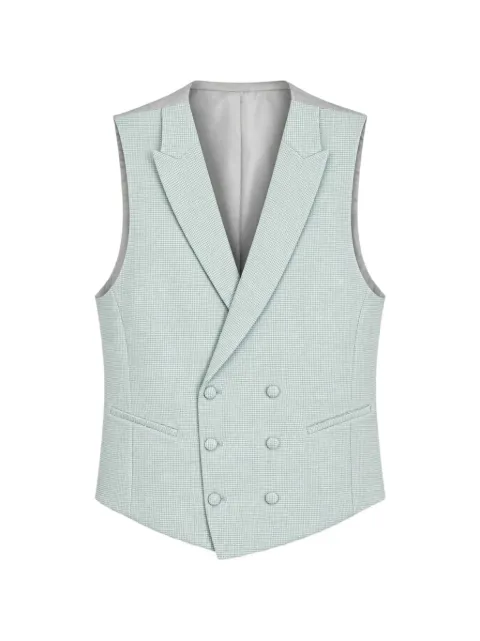 ETIEM TEXTIL S.L. double-breasted micro-check waistcoat Green 0217758101