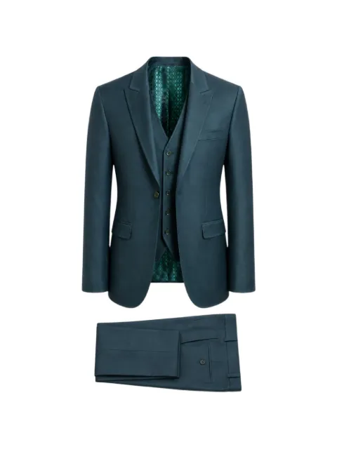 RAMON SANJURJO three-piece single-breasted dinner suit Blue 8388806626GREEN