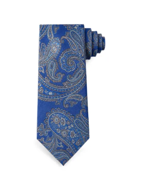 RAMON SANJURJO paisley-print pointed-tip tie Blue 3107315031BLUE