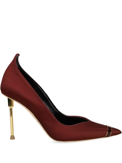 Elisabetta Franchi metallic-trimmed pointed-toe pumps Red SA12L56E2