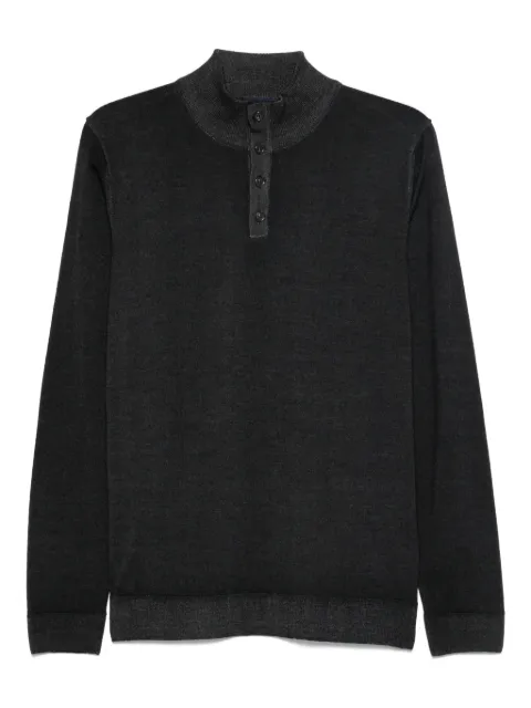Daniele Fiesoli high-neck button polo shirt Blue 0013