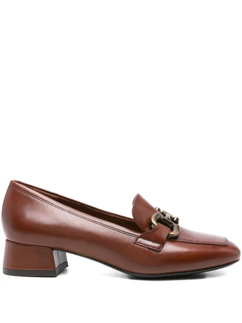 TAMARIS 35mm Trotteurs chain-detail block-heel loafers Brown 12434945