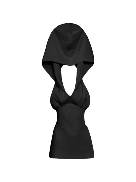 Vestiaire d'un Oiseau Libre sleeveless mini dress Black HOODEDMINIDRESS