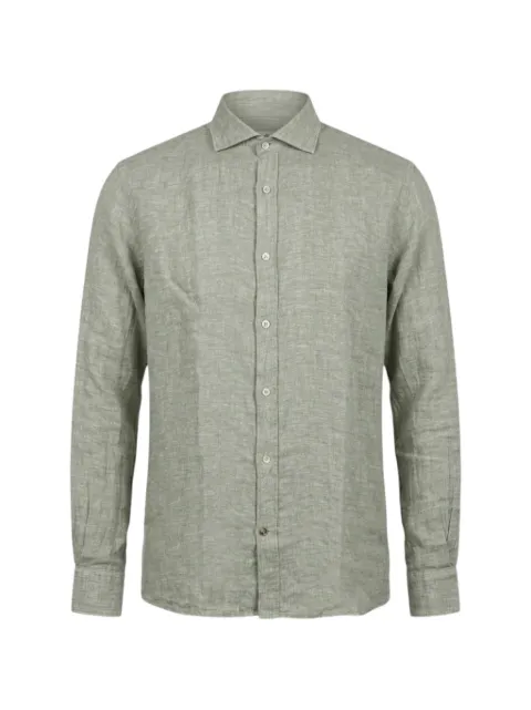 Alley Docks 963 linen shirt Green AU25S02CALINENYDGREEN