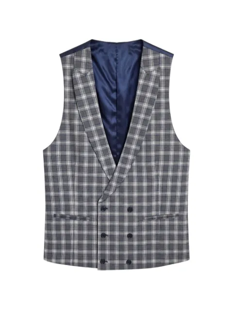ROBERTO VINCENTI check-pattern waistcoat Grey COLSANDLERI19C41114BLUE