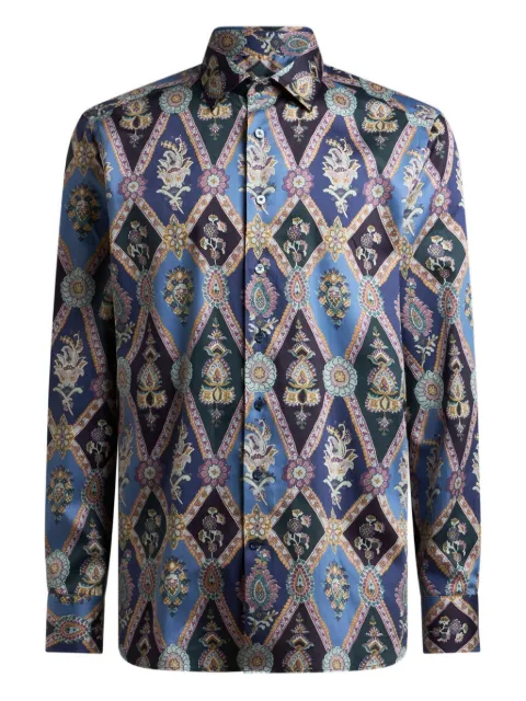 ETRO paisley-pattern cotton shirt Blue MRIB000199SA5L4