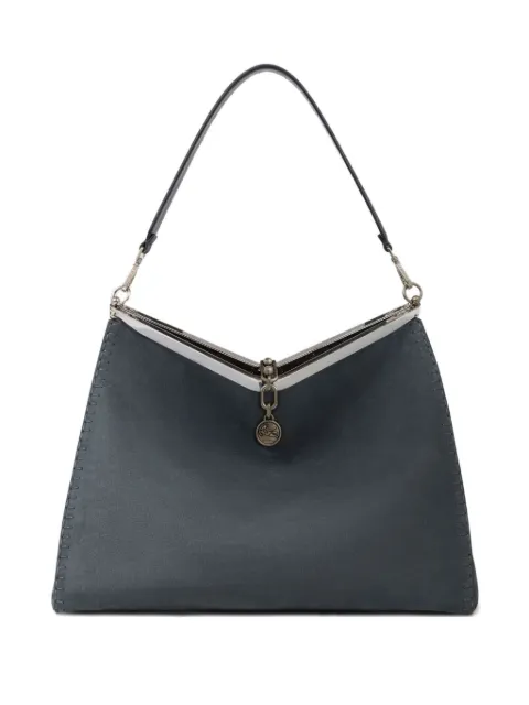 ETRO large Vela nubuck-leather tote bag Black MP1B0001AP344