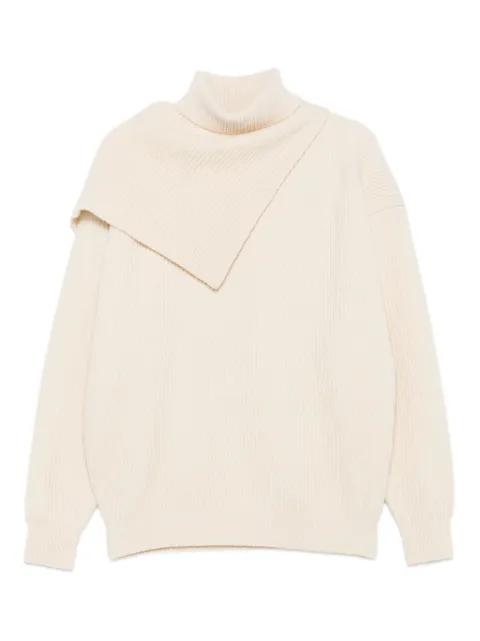 Nanushka turtleneck foldback-detail sweater Neutrals NW25FWSW33705