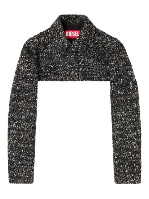 Diesel G-Anne tweed-texture cropped jacket Black A206220EPCS