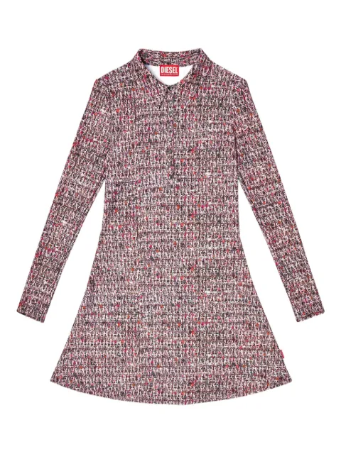 Diesel mini D-Polyna bouclé-print shirt dress Pink A213170PKBK