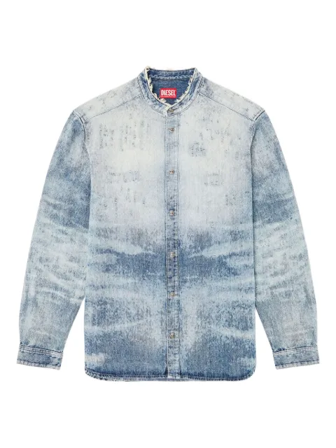 Diesel D-Simp-Fsh mandarin-collar denim shirt Blue A21265068TY
