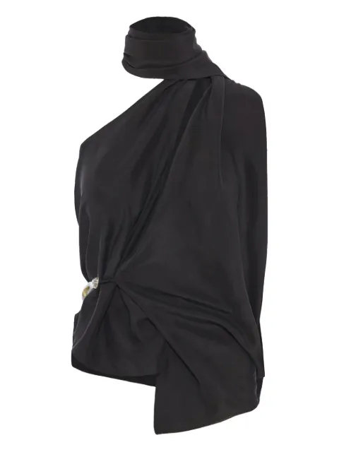 Christopher Esber scarf-detailed top Black 25021476