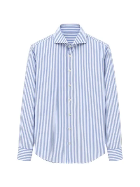Alley Docks 963 vertical-stripe long-sleeve shirt White AU25S02CAC601405SELIGHTBLUE
