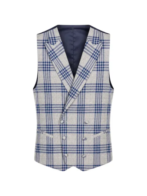 ETIEM TEXTIL S.L. check-pattern double-breasted waistcoat Grey 0217755601