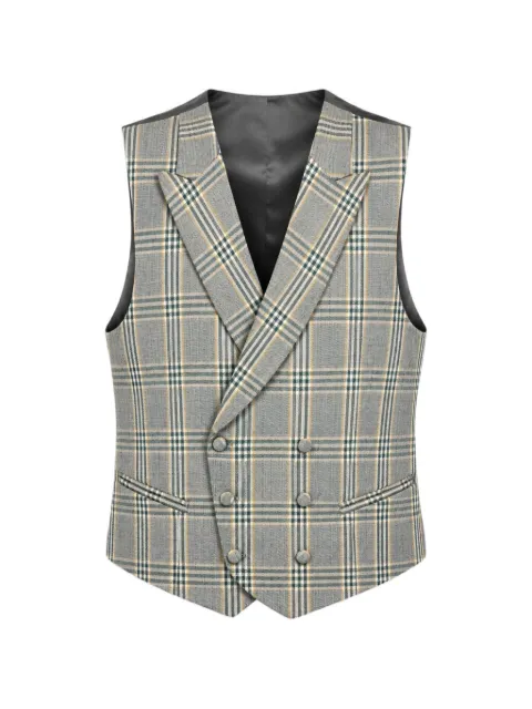 ETIEM TEXTIL S.L. check-pattern double-breasted waistcoat Grey 0217756901