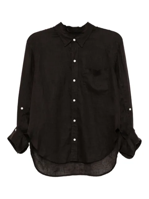 Citizens of Humanity Kayla Shrunken linen shirt Brown 92931680A