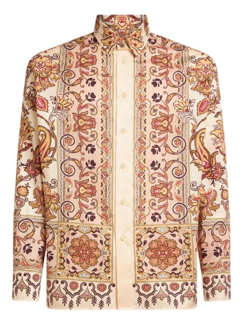 ETRO paisley-print cotton shirt Neutrals MRIC005499SP5F0