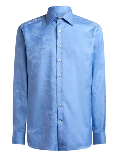 ETRO jacquard floral shirt Blue MRIB002599TJ5A0