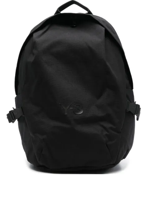 Y-3 buckle-detail logo-print backpack Black JW6215