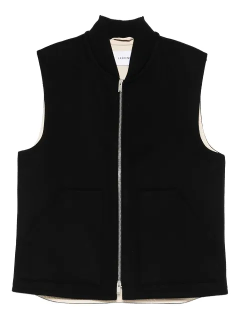 Lardini zip-front gilet Black AABYRNECN65602