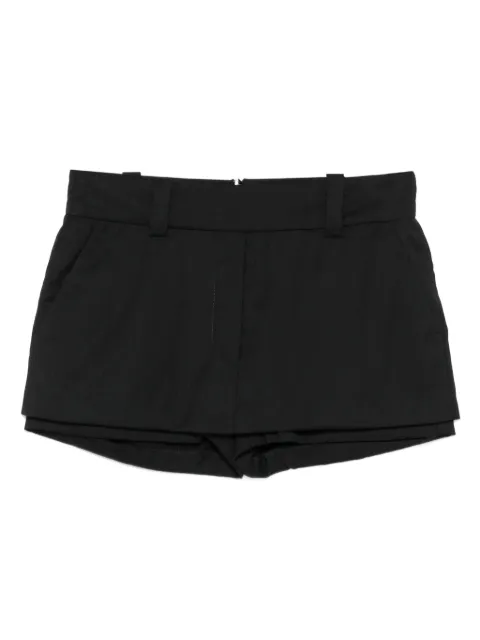 Vestiaire d'un Oiseau Libre layered wool shorts Black WOOLSKORT