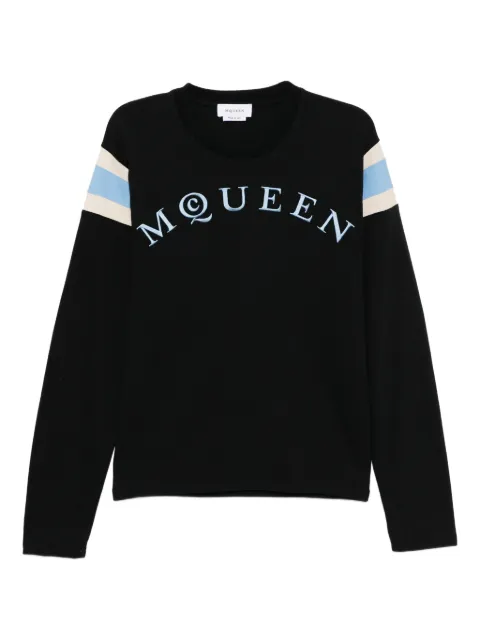 Alexander McQueen logo-embroidered sweatshirt Black 832345QXAB4003