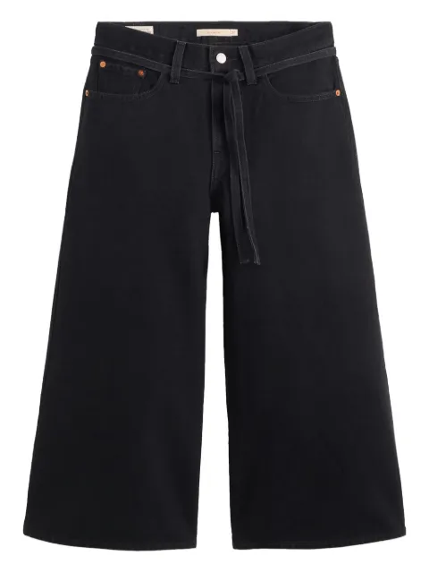 Levi's tie-belt cotton jeans Black 001V10006