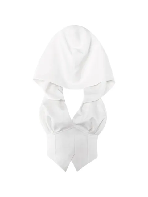 Vestiaire d'un Oiseau Libre sleeveless blouse White HOODEDCORSETVEST