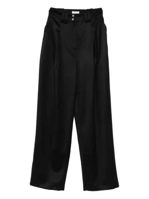 Vestiaire d'un Oiseau Libre pleated-front press-stud trousers Black WHITEDREAMTROUSERS