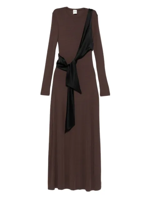 Nanushka draped tie-belt dress Brown NW25FWDR21377
