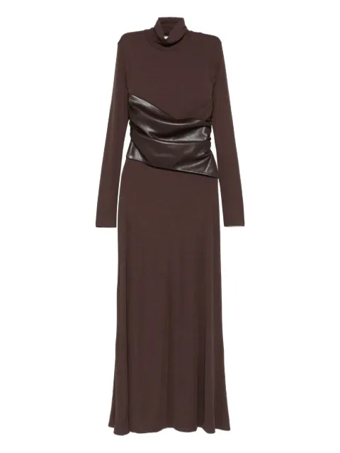 Nanushka turtleneck maxi dress Brown NW25FWDR3577