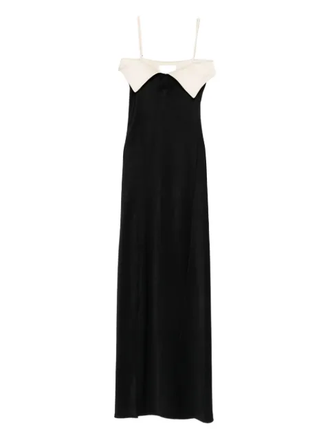 Nanushka folded-neckline maxi dress Black NW25FWDR28999