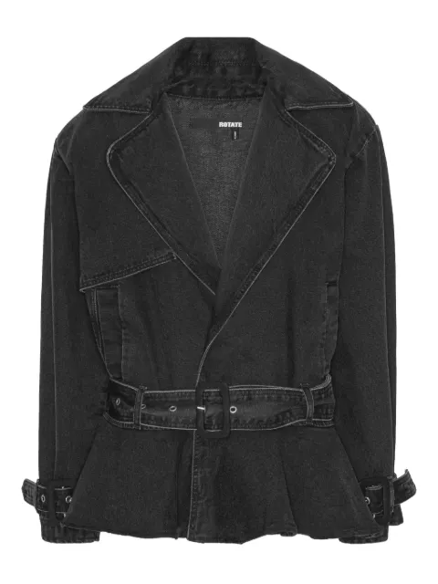 ROTATE BIRGER CHRISTENSEN denim biker jacket Black 114762D04