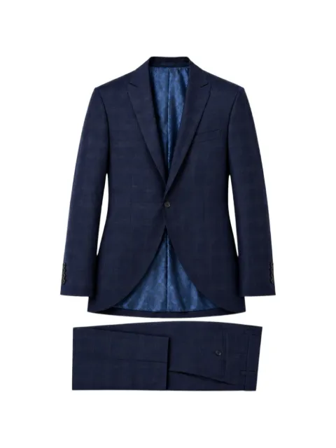 ROBERTO VINCENTI check-pattern button-detail suit Blue SPENCERC43405300RBLUE