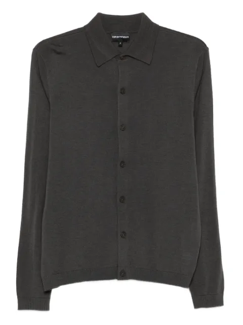 Emporio Armani polo-neck button cardigan Grey EM001959AF14114